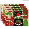 2D Flat 4pcs Christmas Holiday Placemats for Festive Table Decorations And Seasonal Home Decor