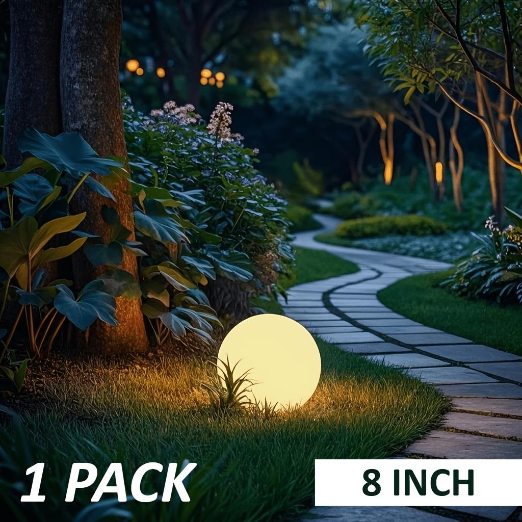 

1pc Solar Globe Lights Outdoor, Built-in Solar Panel, 8 RGB Color Changing Ball Light, 16 Colors &8 Brightness Levels,Waterproof Solar Garden Lights 1pc разноцветный