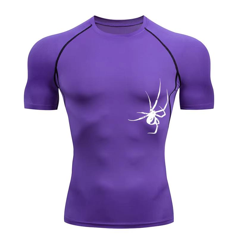 Men's T-shirt Men Running Sport T Shirt Men Compression Fitness Tops Tee Quick DryTight Training Gym Sport Running Shirts