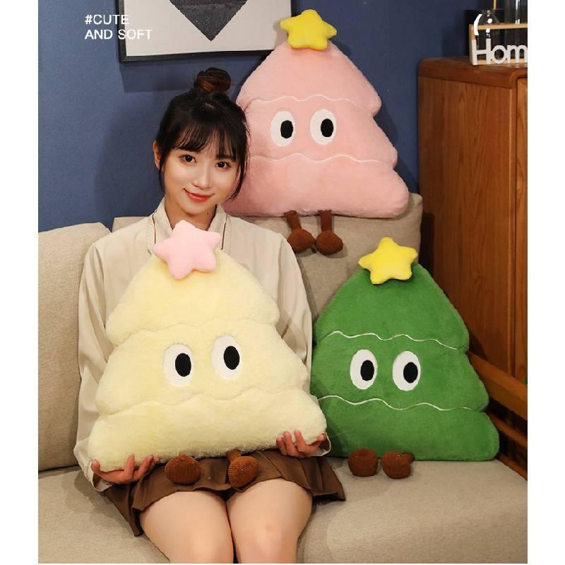 Star Pointed Five Christmas Tree Plush Toy Pillow Plant Stuffed Doll Decorations