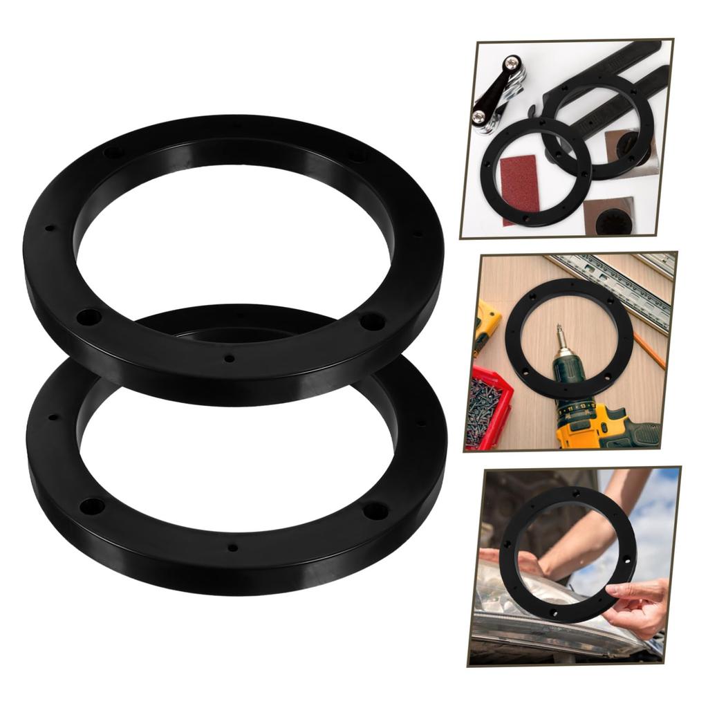 IMIKEYA Car Speaker Adapter Ring Inner Baffle Spacer Universal Plastic Door Speaker Mounting Improved Sound Quality Vibration Suppression Noise