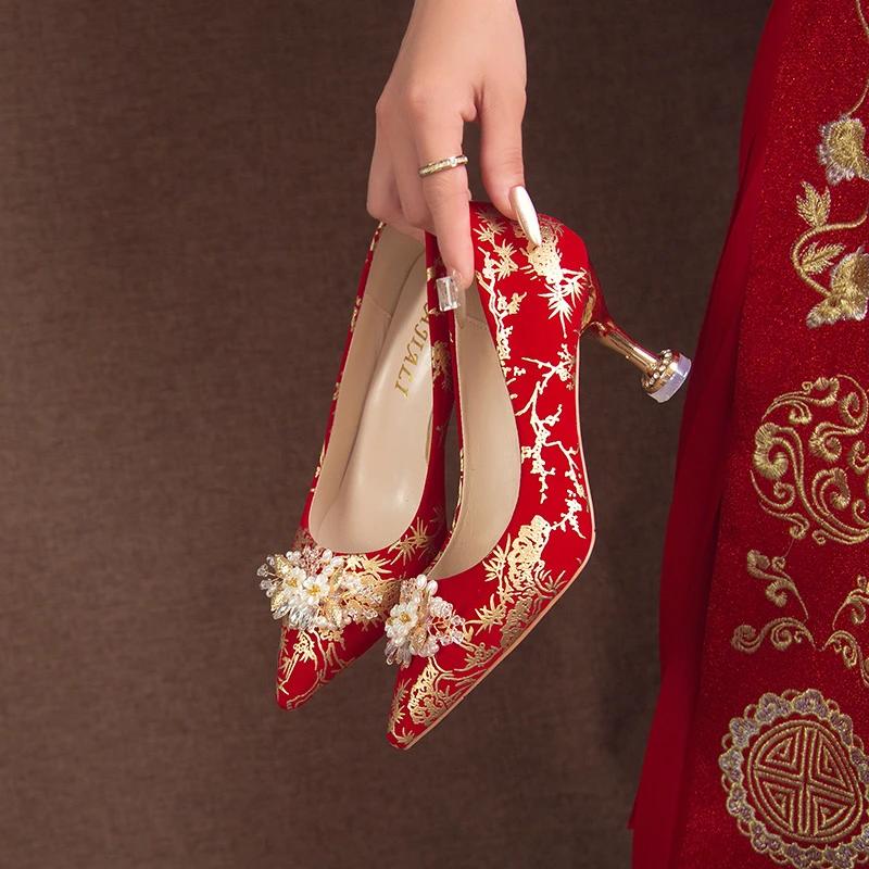 Mode Frauen Mode Klassisch Hochwertig Stilvoll Komfort Rot Hochzeit High Heel Schuhe Dame Cool Stilettoabsätze Zapatos Dama