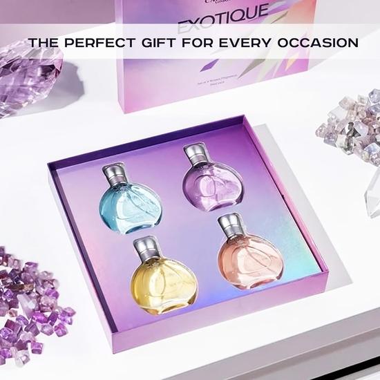 Carlton London Exotique Gift Set Of 4 Premium Perfume Liquid- 30Ml Each I Orange, Cedar, Honey And Rose Fragrance I Luxury Edp Perfume
