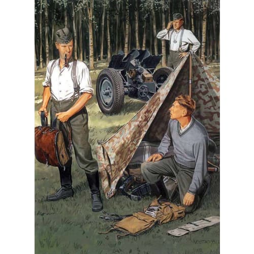 

Набор для лагеря немецкой армии времен Второй мировой войны в масштабе 1/35 с плащ-палаткой, пластиковый набор для моделирования DR6695