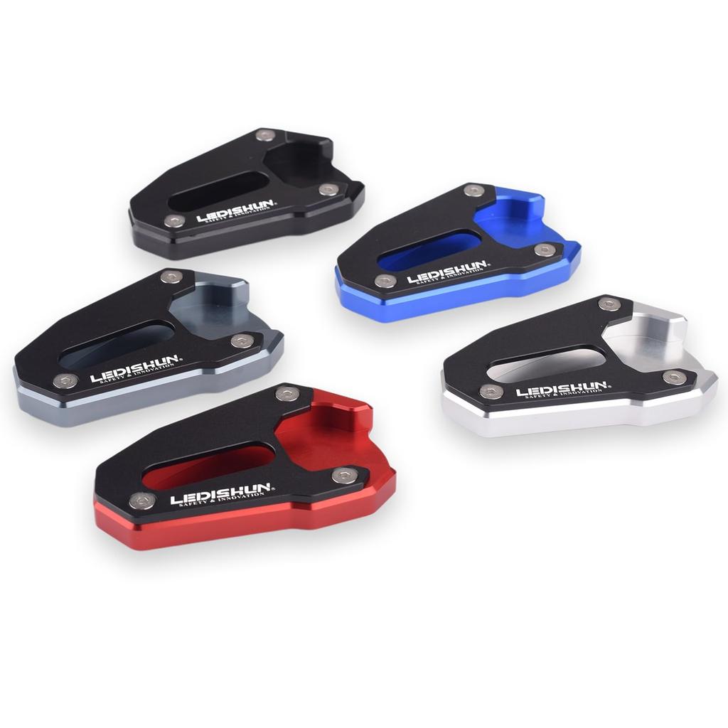 LEDISHUN Motorcycle Side Stand Plate for Suzuki SV650X (2018-2024) and SV650 (2016-2024) (Blue)