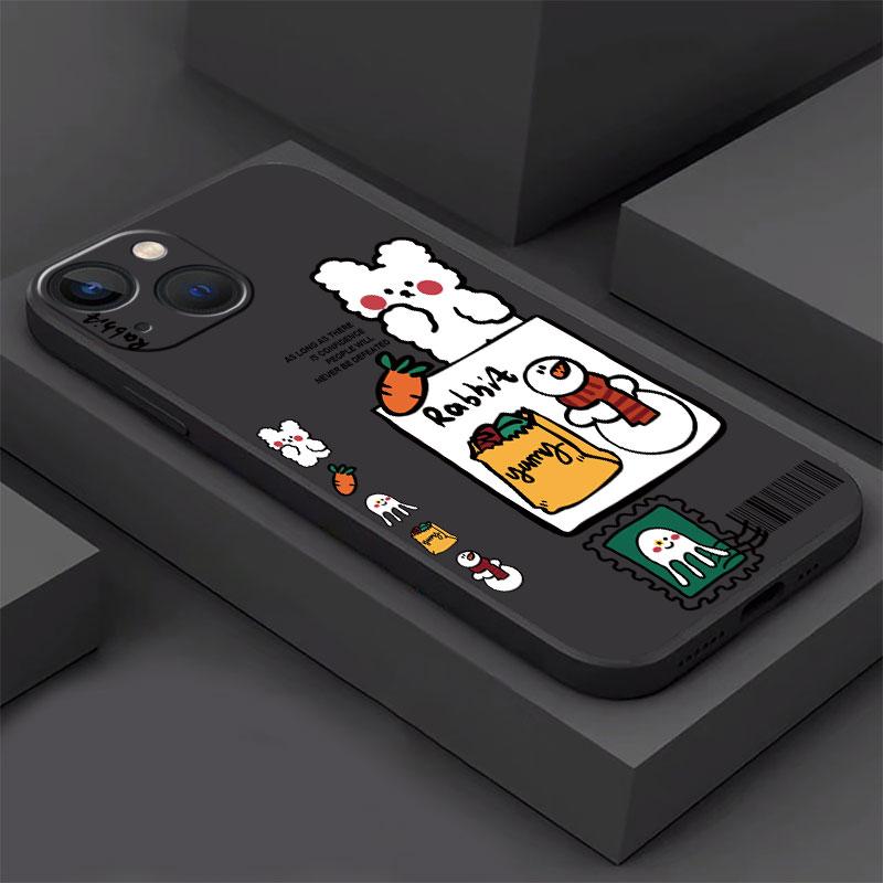 Case For Apple iPhone 14 13 11 12 Pro 7 XR X XS Max 8 Plus 6 6S SE 2022 13Pro Black Soft Phone Funda New Year