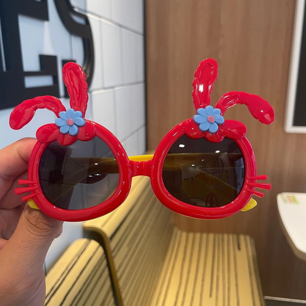 Bunny Children'S Sunglasses Baby Cute Sunglasses Uv Protection Cartoon Super Cute Bow Glasses Women