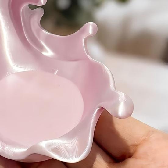 jijijing 3D Printed Jewelry Tray, Water Splash Design Organizer for Rings, Earrings, Necklaces, Pearlescent Storage Box