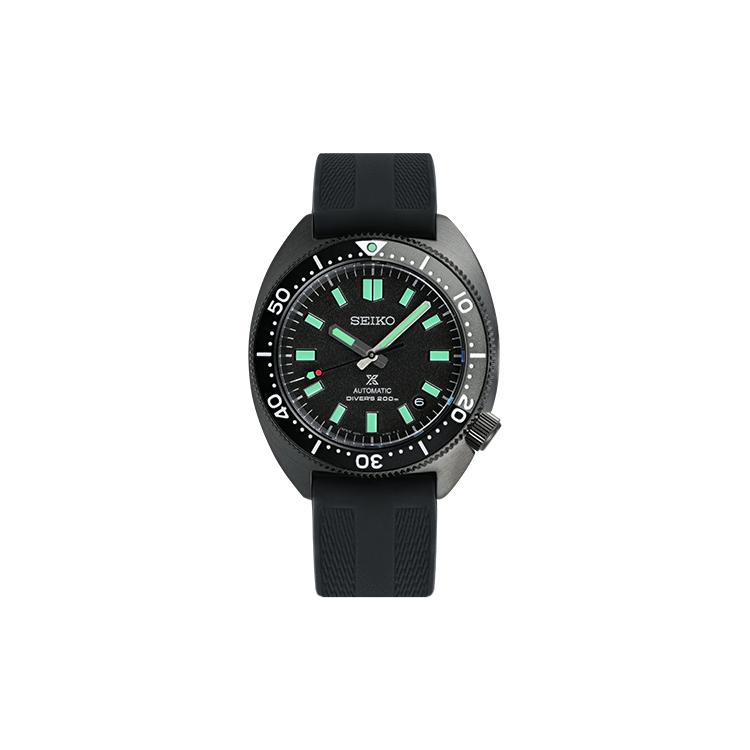 Seiko Prospe Collection Automatic Mechanical Movement Silicone Strap Watch Men's Watches Black Dial SPB335J1