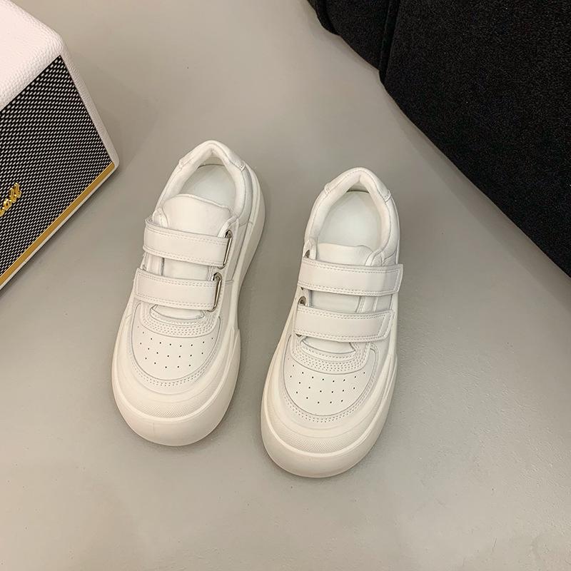 

Женская повседневная обувь на липучке, модная обувь для увеличения роста, мягкая женская обувь, комфортная обувь для улицы, нескользящая вулканизированная обувь Zapatillas Mujer 35 белый