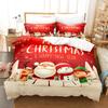 Christmas Bedding Set Polyester Duvet Cover Quilt Comforter Pillow Case 3D Red Double Full King Queen Twin Single 2/3PCS Bedroom