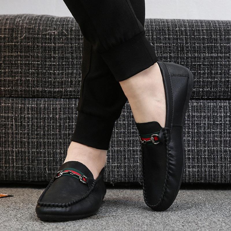 European Station Men's Shoes Doudou Shoes Men's 2025 Shoes Men's One-pedal Men's Shoes Men's Casual Leather Shoes Foreign Trade Loafers