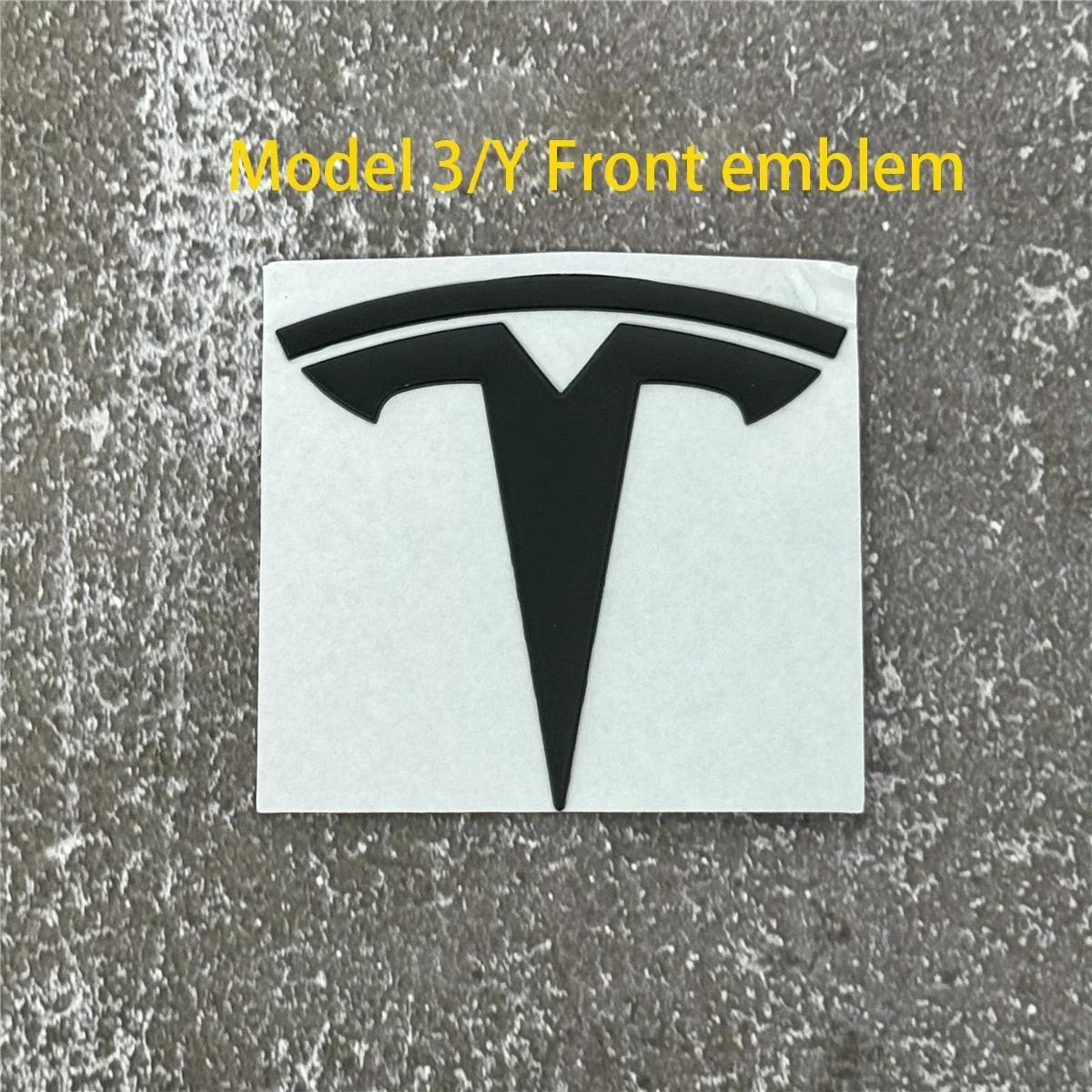 

Автомобільна наклейка 2025 Гаряча передня емблема автомобіля Tesla Емблема заднього багажника Наклейка для Model 3 Mode Y металевий логотип заміна задній і задній лог