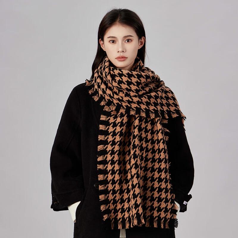 

CEENIU 2024 Шарф и шаль «Гусиная лапка» 100% шерсть