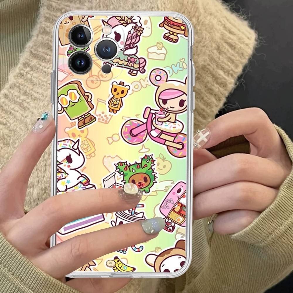 Fashion Brand T-Tokidoki Phone Case For IPhone 17 16 15 14 13 11 12 Pro Max 16 Plus Transparent