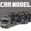 1 Set Pull Back Toy Realistic Creative Model Military Tank Transporter Vehicle