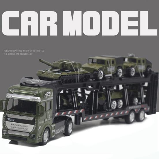 1 sada vytahovacích hraček realistický kreativní model vojenského tankového transportéru