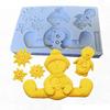 Wabjtam 1pc Snowman Silicone Fondant Mould Sugarcraft Baking Topper Cake Chocolate Xmas Mold