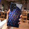 Honeycomb Pattern  Glass Phone Case For Samsung Galaxy S26 S25 S24 S22 S23 Ultra S21 S20 Plus 5G Non-Slip Full Cover