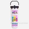 30Oz K-Pop Portable Car Cup Stainless Steel Thermos Cup with Straw Travel Sports Water Bottle with Handle Cover Coffee Vacuum Flask