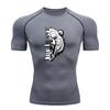 Tricou de compresie pentru bărbați pentru fitness și antrenament, Răget feroce
