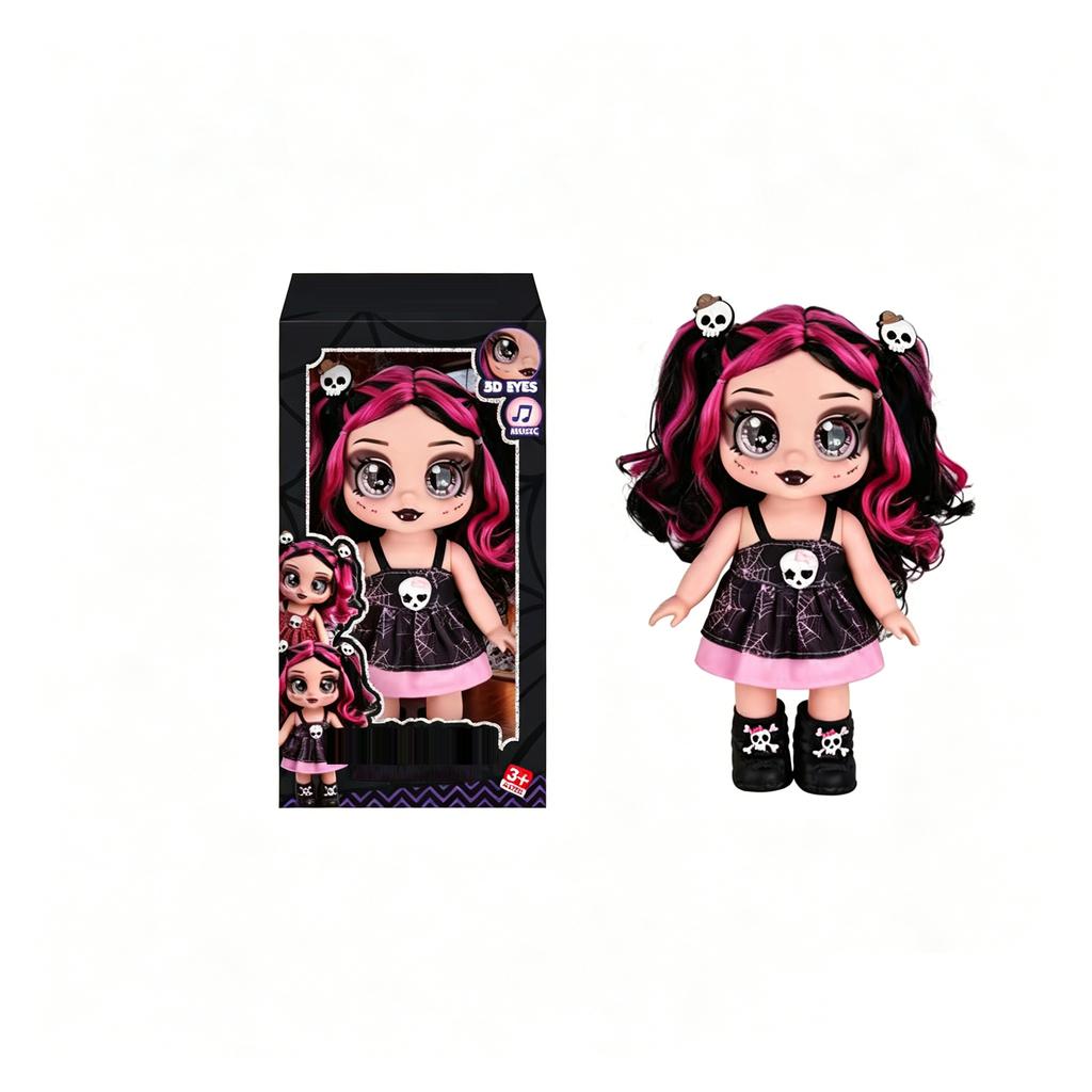 Collectible Doll with 3D Eyes and Music Feature Soft Vinyl Body Detailed Outfit and Accessories Suitable for Ages 3 and Up