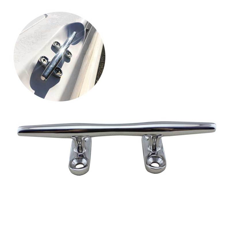 316 Stainless Marine Boat Hollow Open Base Cleat Heavy Duty High Mirror Finish Yacht Rope Hollow Open Base Cleat Bollard Boat
