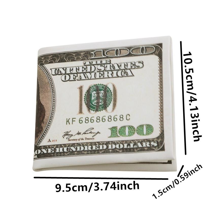 1 PC Fashionable Men And Women's US Dollar Pattern Short US Dollar Wallet PU Waterproof Wallet Fold Wallet NEW