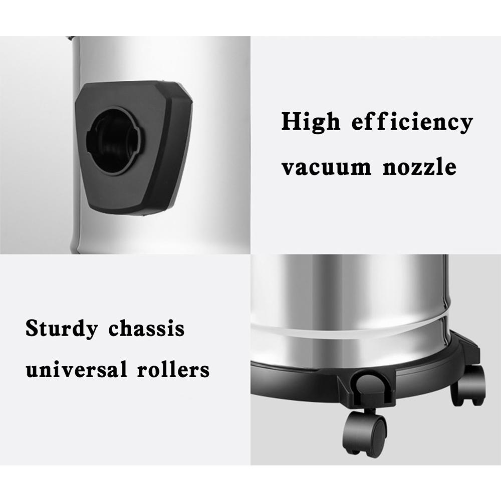 5 Gallon Steel Stainless Wet and Dry Canister Vac Shop Mall Industrial Vacuum Cleaner 1800W Floor Clearning Robot for Hotels Res