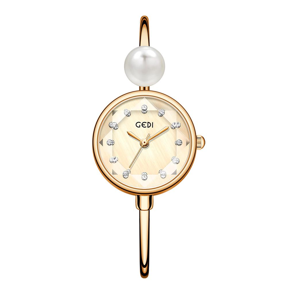 Pearl Bracelet Fashionable And Exquisite Watch Women, Personalized Diamond-Encrusted Waterproof And Versatile Quartz Watch