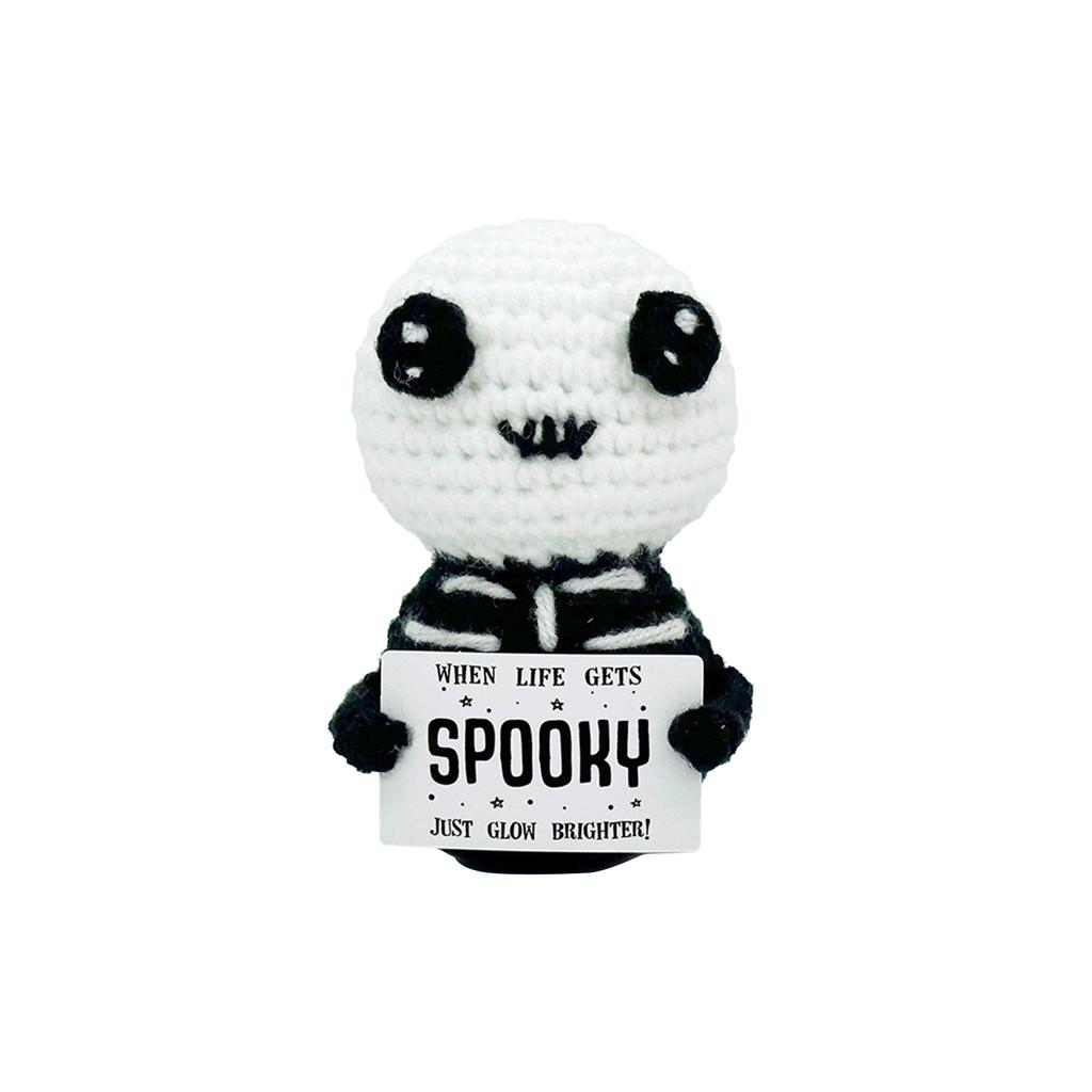 Handmade Halloween Wool Knitted Ornaments, Cute Positive Energy Funny Doll Ornaments