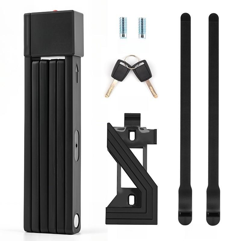 Bicycle Folding Lock With Zinc Alloy Key Lock For Mountain And Electric Bikes