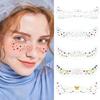 Rainbow Festival Face Stickers Metallic Freckle Heart Decals Waterproof Temporary Tattoos for Parties Festivals Photo Booths