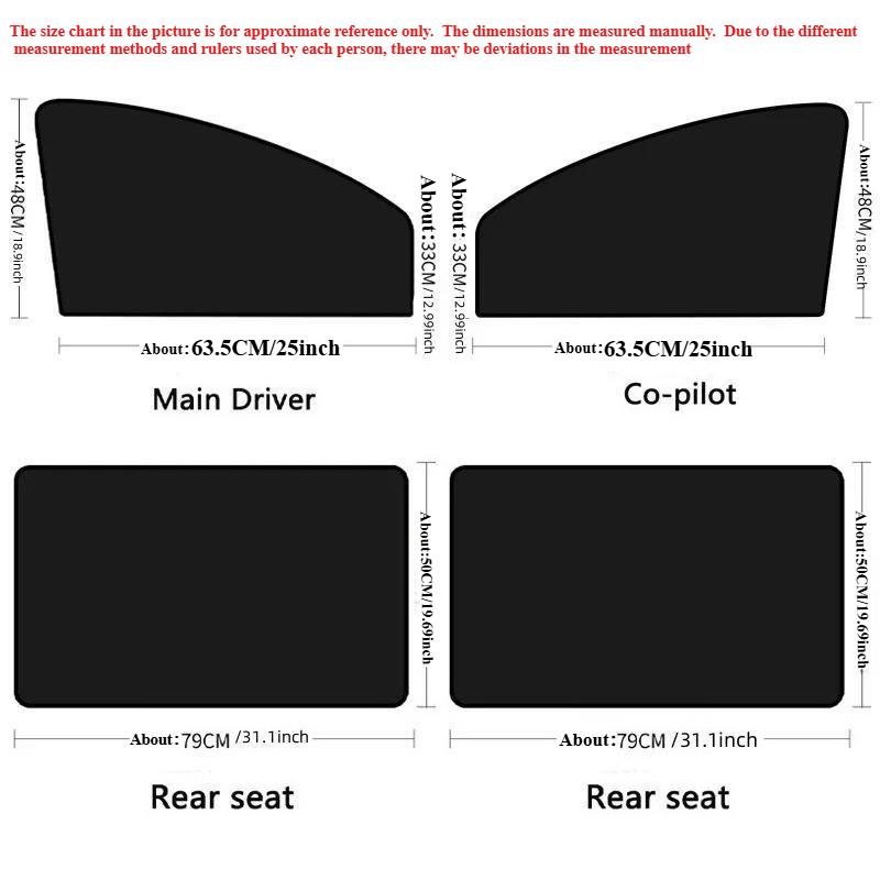 Magnetic Car Sunshade UV Protection Curtains Sun Shield Cover Double Sides Auto Window Sun Shade Protector Cover Diy Accessories