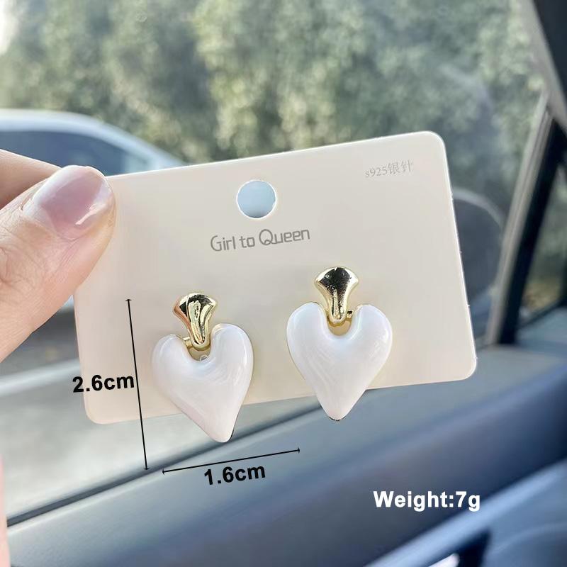 

Imitation Pearl Earrings for Women Hollow Heart Pendants Korean Drop Earrings Personality Hanging earrings boucle oreille femme