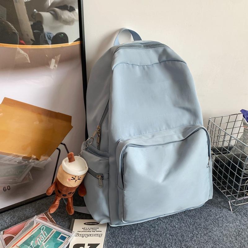 New simple schoolbag women's large-capacity anti-splashing middle school student backpack high-value girl backpack