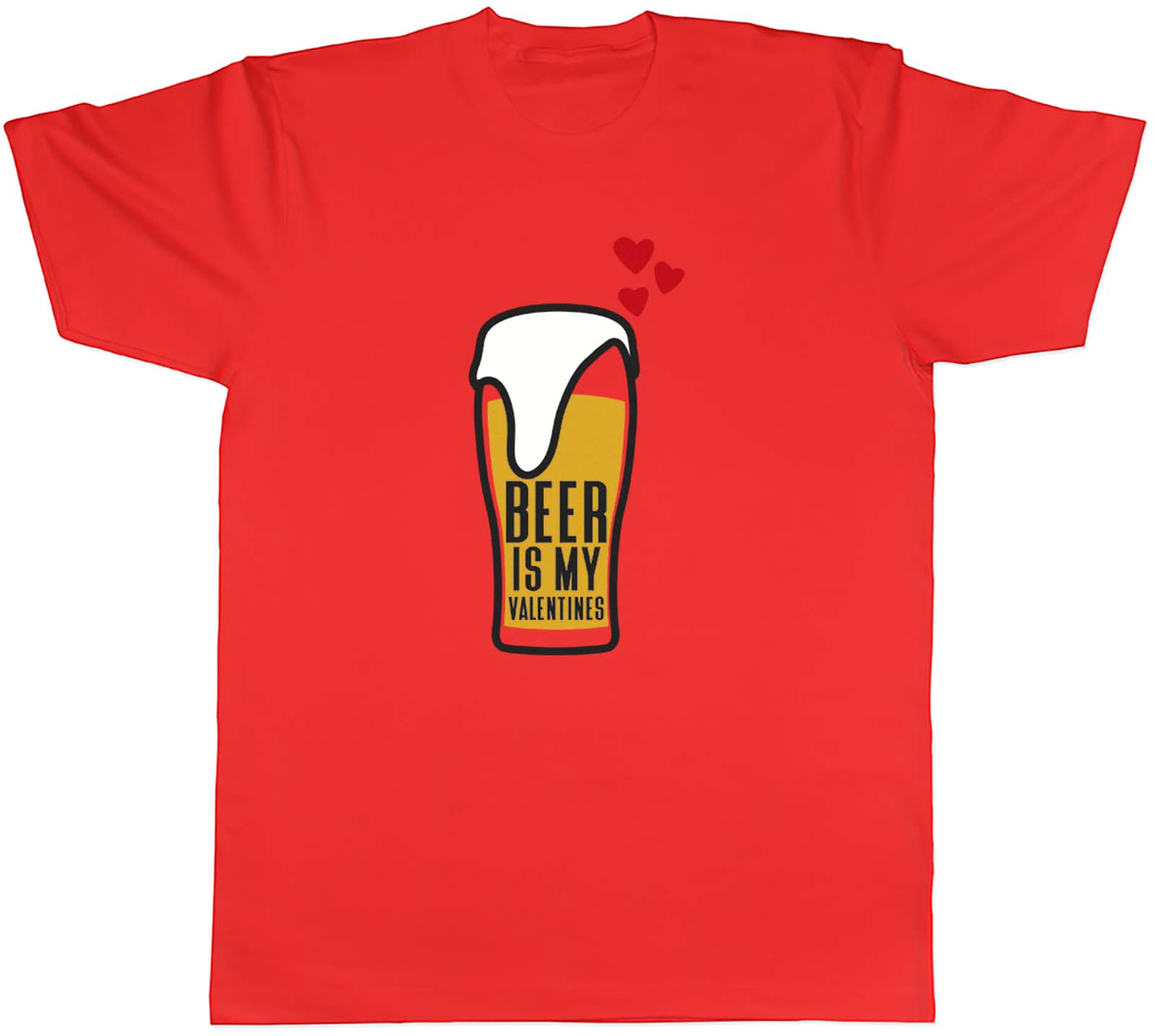 Unisexs T Shirt Funny Beer is my Valentines Unisex Tee Drinking Beer Lover Gift S