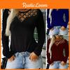 Stylish Women's Hollow Long Sleeve T-shirt For Casual Chic V-neck Pullover Top