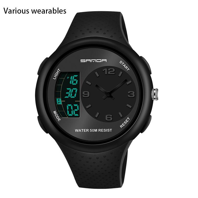 Men's Waterproof Student Watch Fashion Multi-functional Glow-in-the-dark Outdoor Sports Personality Electronic Watch