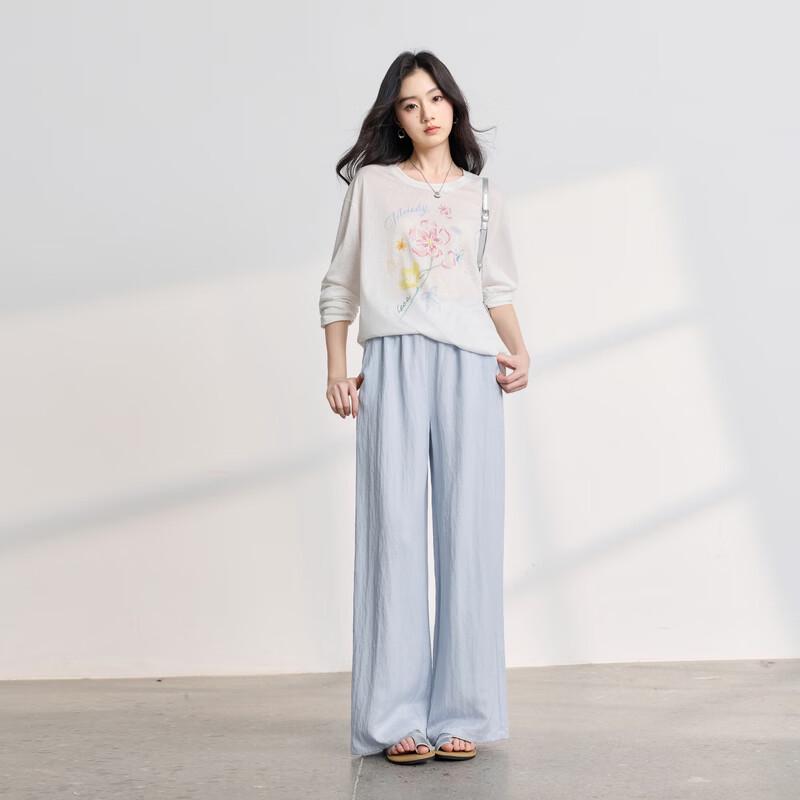 Sancai High-Waist Straight-Leg Casual Pants