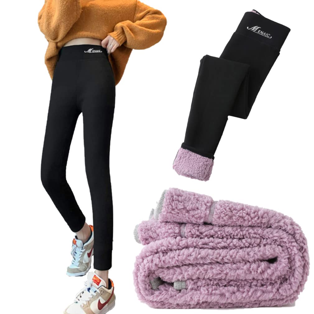 

Extra Thick Leggings for Sheepskin Fleece Fleece Skinny Long Cold Slimming Elastic Plus Sizes Available [giminuo] Women, Leggings, Warm, Lined, Pants,