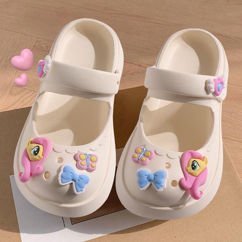 Garden Shoes Age-Size Female Parent-Child Beach Sandals Light Bottom Hole Shoes DIY