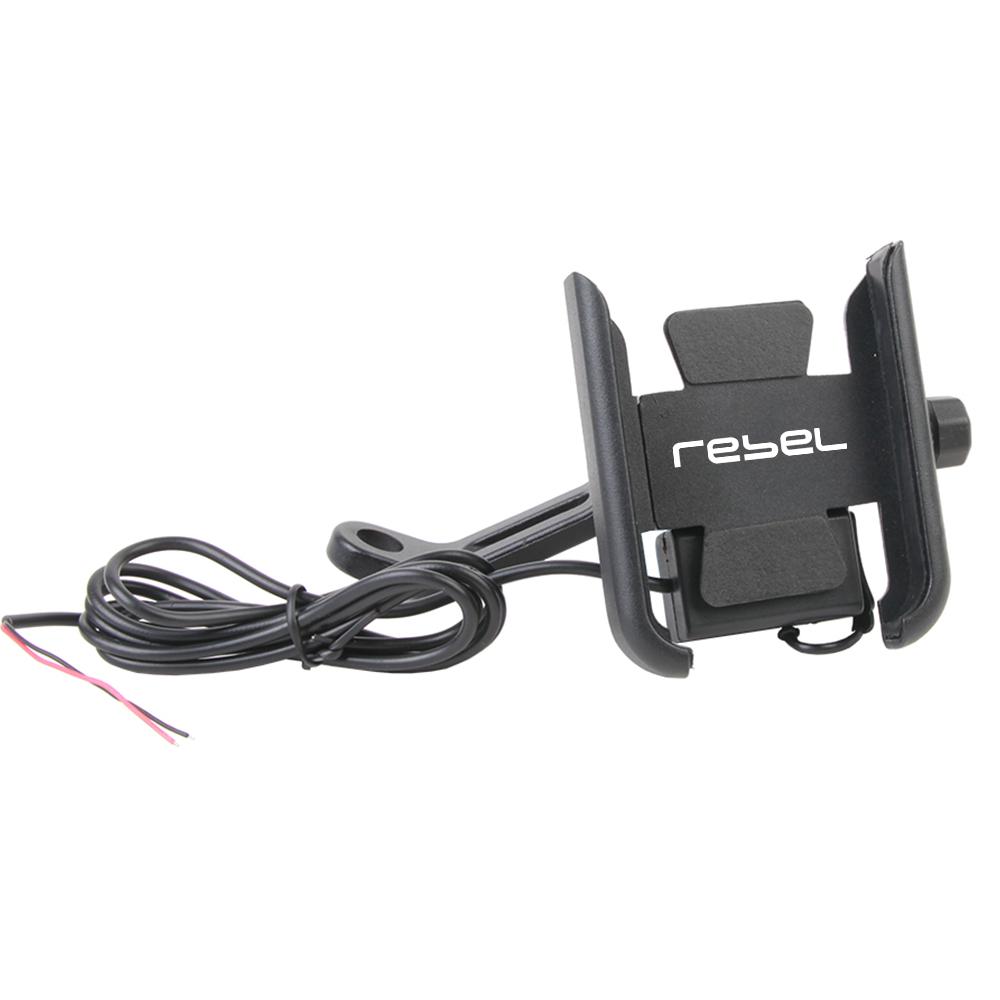 Motorcycle Phone Holder With USB Charger For Honda CMX250 CMX500 CMX300 CMX1100 CMX 250 500 300 1100 Rebel