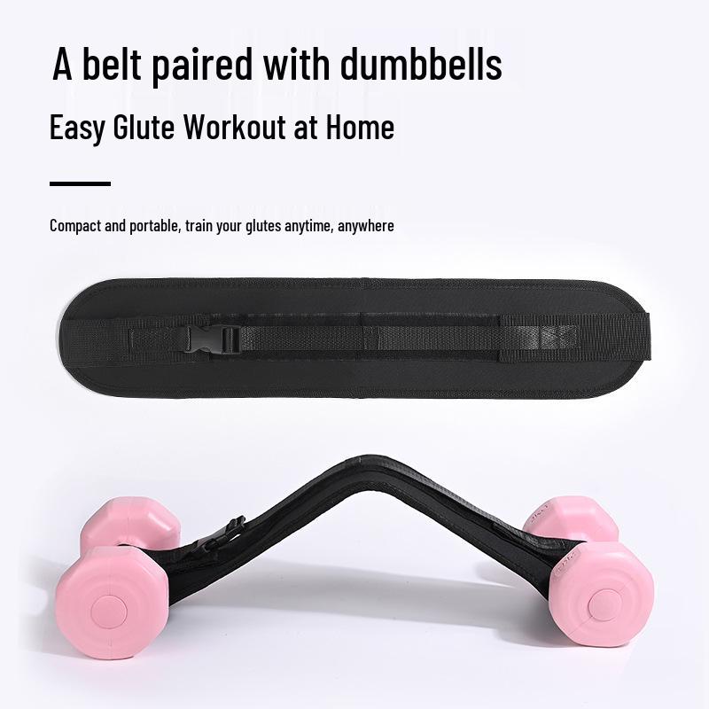 Gewichteter Ledergürtel für Gewichtheben, Hantel- & Langhanteltraining, Gesäßbrücke und Hip Thrust Unterstützung