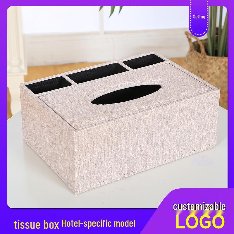 

Multifunctional Tissue and Remote Control Storage Box for Living Room Coffee Table Flat Four-Compartment Storage Box