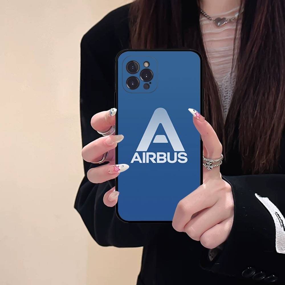 Custodia per Telefono con Logo Airbus Per iPhone 16 15 14 13 12 11 17 Pro Max Semplicità Retro TPU Morbido