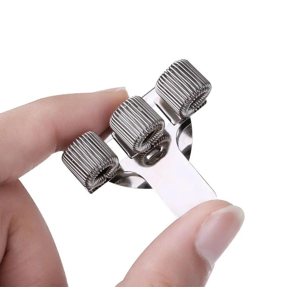 Adjustable Portable Convenient Office Supplies Metal Pen Clips Spring Pen Holder Elastic Loop Notebook