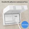 Double 86 Type Switch Self-Adhesive Waterproof Cover Wall Switch Anti Splash Box
