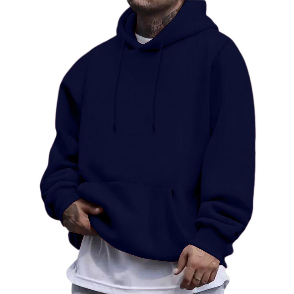 Men's  Japanese Hoodie  American Style  Solid Color  Long Sleeves  Hooded Hood  Hoodie  Hoodie