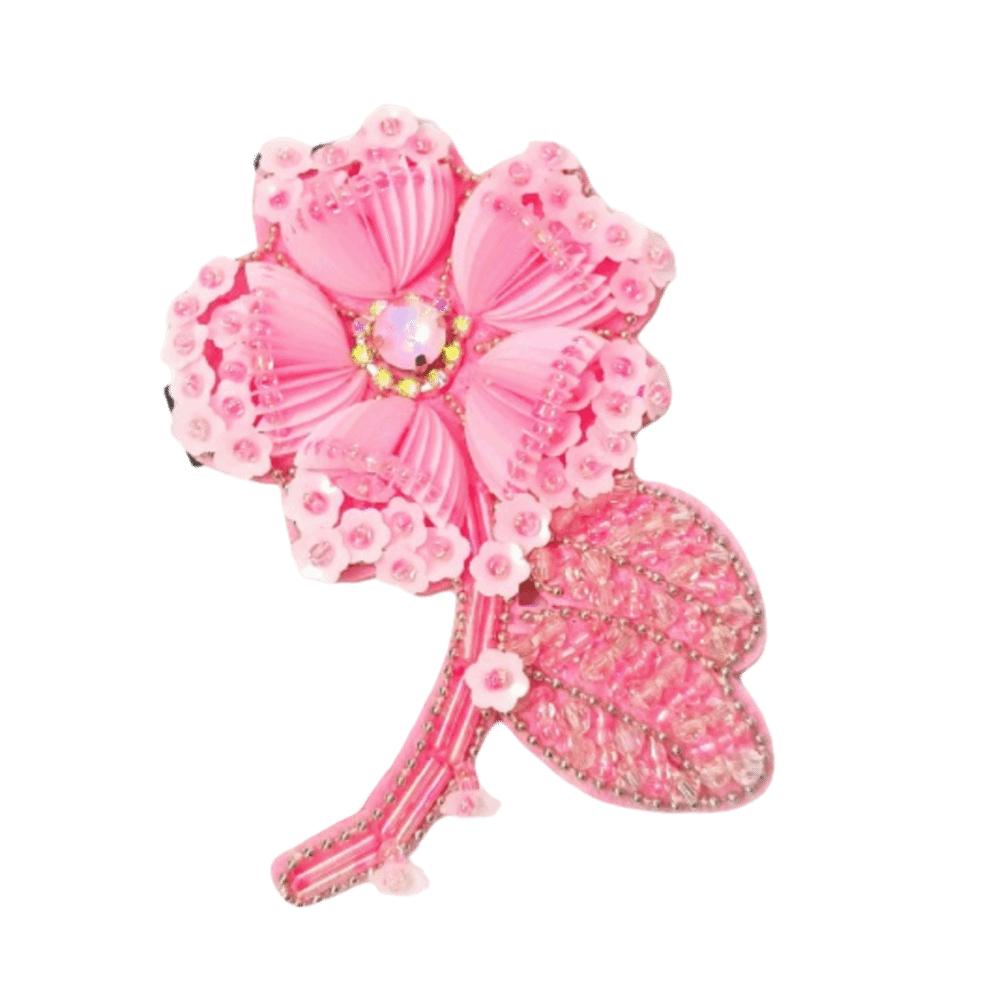 Embroidered Flower Flower Applique Handmade Clothing Ornament Exquisite Beaded Patch  DIY